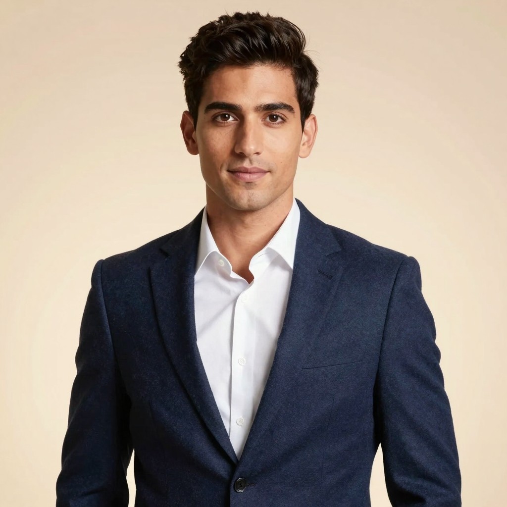 AI-generated professional headshot of a man in business attire