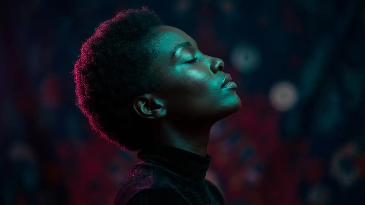 Dramatic studio portrait with teal and magenta lighting generated by Nano Banana 2